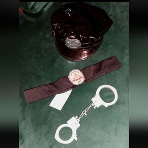 New 3PC Dreamy Deputy Police Sexy Cop Costume! Cap/Hat Belt & Cuffs. Adult Women